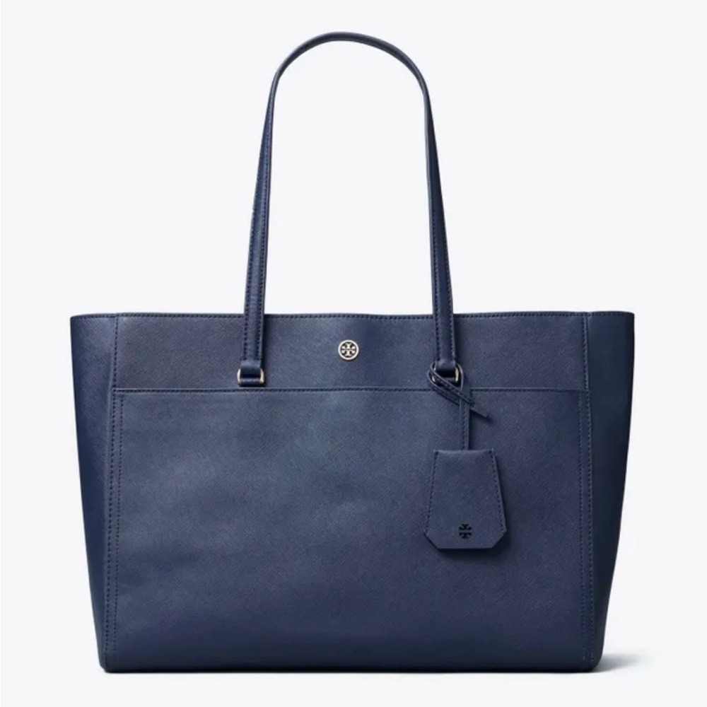 EUC Tory Burch Robinson Tote Navy Blue
